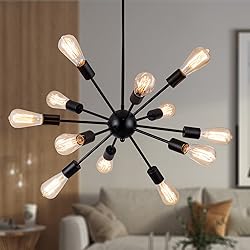 LIGHTDAMY Sputnik Chandeliers Black, Modern