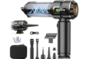 Car Vacuum Cleaner 22000PA, Cordless Handheld Vacuum with One-Button Emptying & Battery Display, 4-in-1 Portable Hand Vacuum 