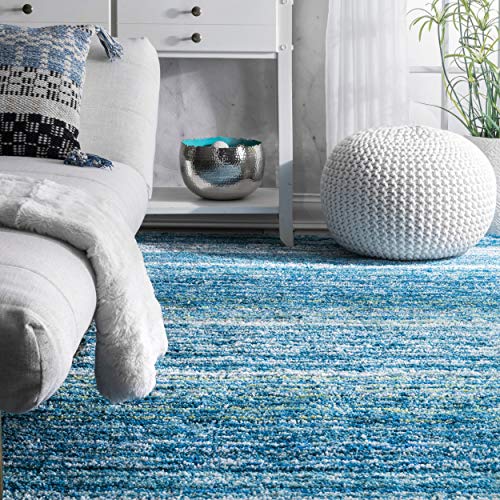 nuLOOM Drey Striped Shag Area Rug, 6x9, Sky Blue Pricepulse