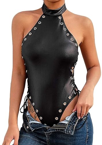 Sekexi Women's Sexy Lingerie Leather Sleepwear Cosplay Dress Bodysuit Gift for Girlfriend, Clubwear in Dubai - UAE | Whizz Women Sekexi Women's Sexy Lingerie Leather Sleepwear Cosplay Dress Bodysuit Gift for Girlfriend, Clubwear in Dubai - UAE | Whizz Women