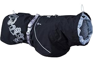 Hurtta Drizzle Coat, Dog Raincoat, Raven, 12 in