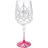 NymphFable Colorful Wine Glass Princess Crown Artisan Painted Glass 15 oz Novelty Gift for Birthdays,Weddings,Valentine's Day