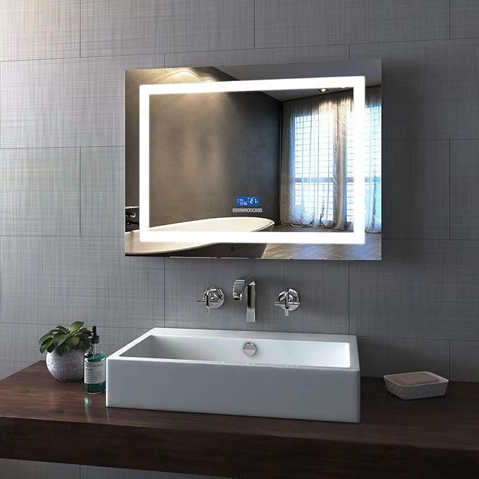 Duschdeluxe 800 x 600 Illuminated LED Bathroom Mirror Builtin