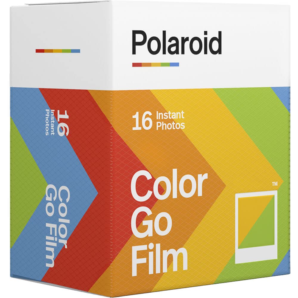 Bundle of Polaroid GO Instant Color Film for The Polaroid GO Camera - 2 Double Packs with Cloth (32 Photos)