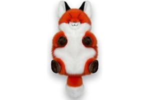uncn Microwavable Stuffed Animals for Cramps, Cute Red Fox Heating Pad, Detachable and Washable Cuddly Warming Pillow