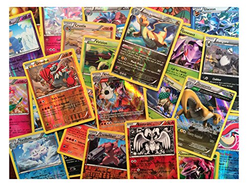 Pokemon TCG : 100 Card LOT Rare, COM/UNC, Holo & Guaranteed EX, MEGA OR Full Art