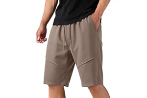 Mens Shorts 2026 Casual Drawstring Lightweight Work Athletic Gym Shorts Lounge Elastic Waist Summer Beach Sweatpants
