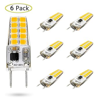 G8 Bombilla LED Mini 3W equivalente a G8 bombilla halógena 20W-25W ...