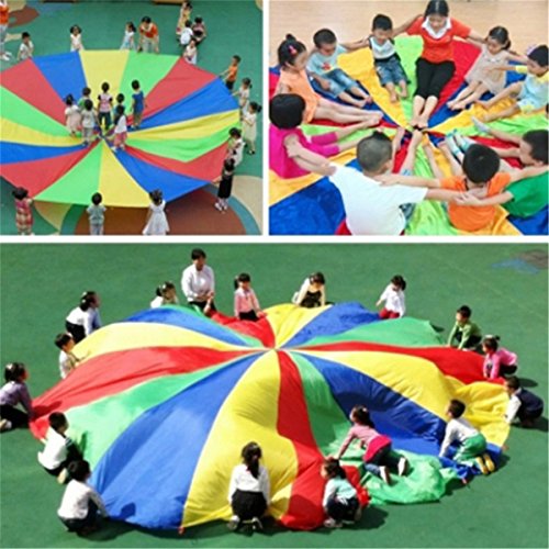 CH Child Kid Sports Development Outdoor Colorful Umbrella Parachute Toy