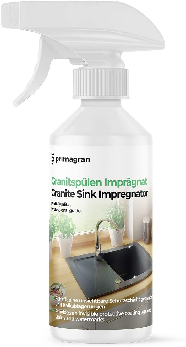 Agente de Impregnación para Fregaderos de Granito 250 ml, Impregnación y Superficie Hidrofóbica, Protección Contra la Suciedad y las Manchas, Producto de Cuidado de Primagran