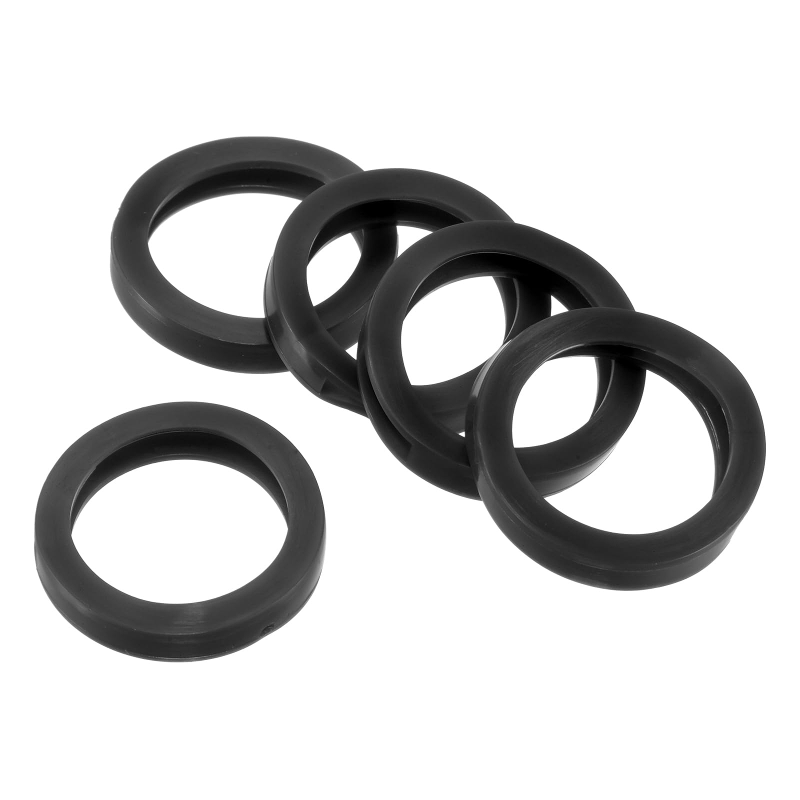 PATIKIL Key Cap Tags, 40Pcs Plastic Key Cap Cover Rings Keys Identifier Coding Ring Label ID Sleeve for Office House Apartment, Black (0.87" / 22mm ID)