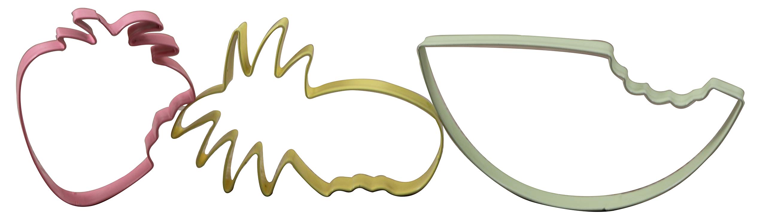 Zenker 44850 Set of 3 Cookie Cutter (Pineapple, Strawberry, Watermelon), Stainless Steel