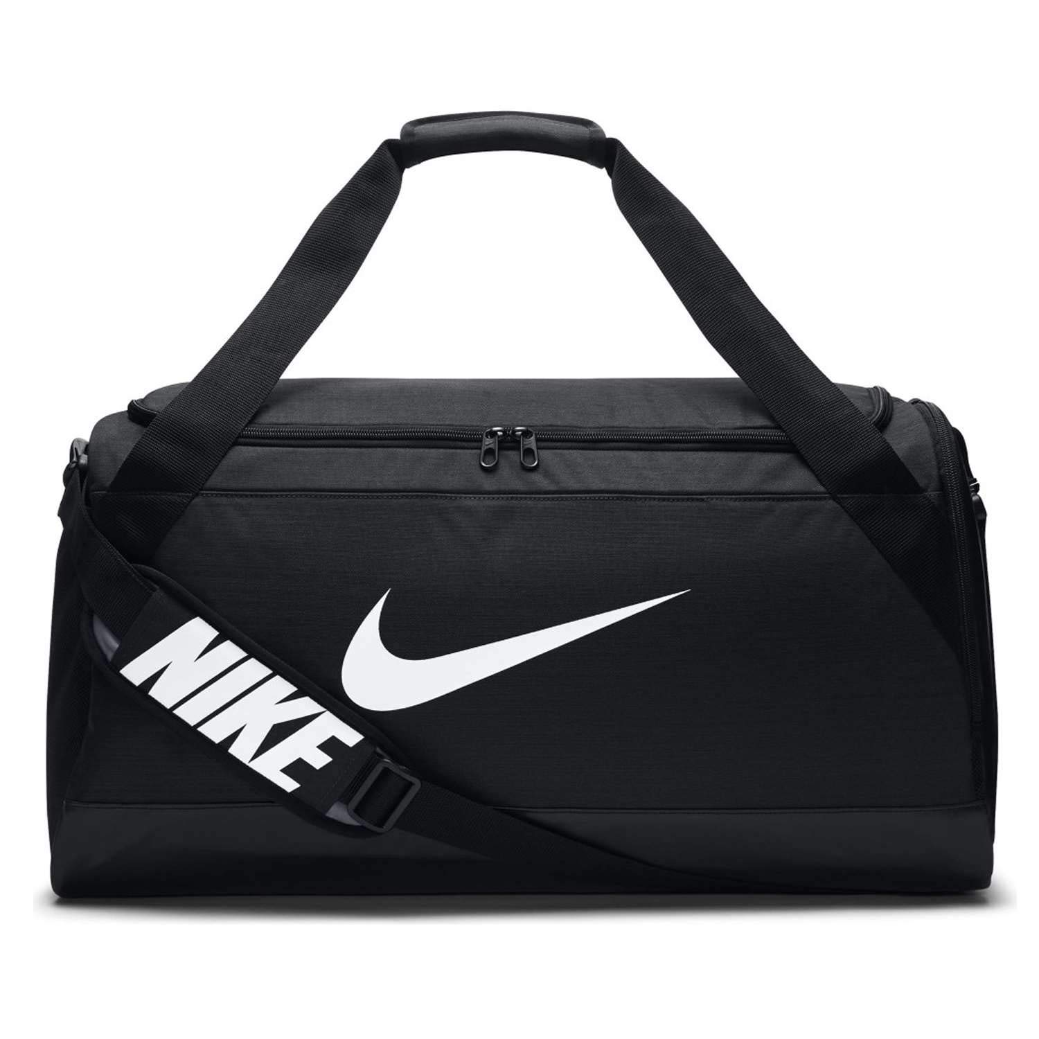 Nike Men Brasilia 6 Duffel Bag - Black/Black/White, 71.1 x 28 x 33 cm