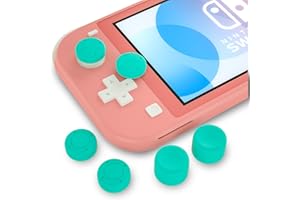 HEATFUN Switch Lite Thumb Grips, Different Sizes Joystick Caps for Nintendo Switch Lite - Turquoise