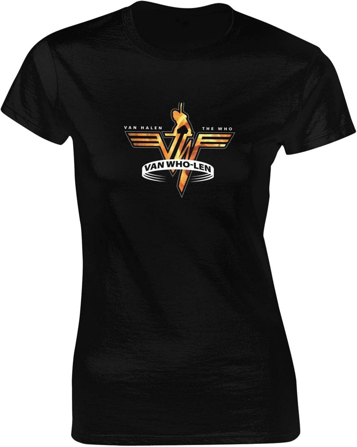 Americ Fans Eddie Van Halen Women's Crewneck Graphic Tees for Women - Short Sleeve T-Shirts 