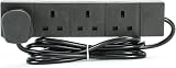 Status 4 Socket Extension Lead 2m Black 13A Power Strip S4W2MBL1PK4 view 2