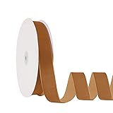 1" X 20 Yards Light Khaki Velvet Ribbon for