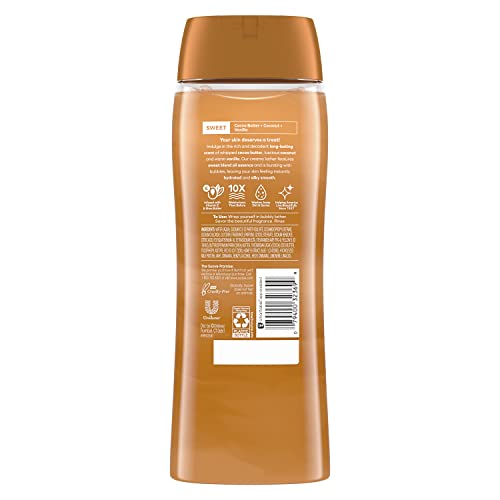 SUAVE ESSENTIALS GENTLE BODY WASH, COCOA BUTTER & SHEA WITH A SWEET OIL BLEND ESSENCE, INFUSED WITH VITAMIN E & HONEY EXTRACT 18 OZ
