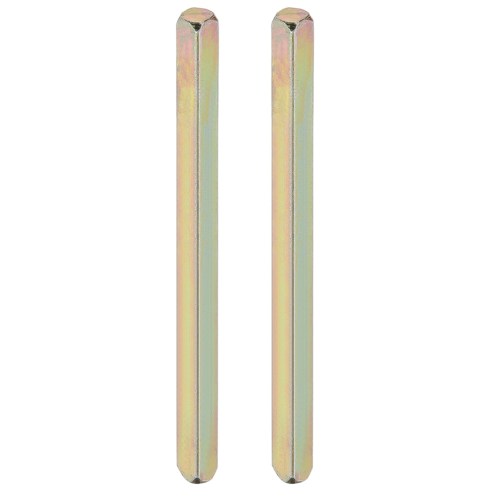 PATIKIL Square Door Knob Spindle 140x8mm, 2 Pack Carbon Steel Spare Door Handle Spindle Bar Door Spindle Replacement Door Handle Parts for Most Mortise Type Door Knobs, Gold