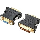 DTECH DVI to VGA Adapter DVI-D Male to VGA Female Converter 1080P Video Connector 24+1 Pin for Monitor Computer Projector