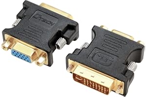 DTECH DVI Male to VGA Female Adapter DVI-D (24+1 Pin) to VGA Converter 1080P Video Connector for Monitor Computer Projector