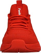 Feethit Women Trainers Casual Sneakers Lightweight Breathable Red 5.5 view 4