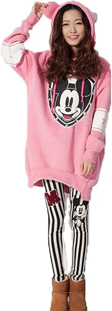 Amazon ヘンジョシン Heng Ju Xin真冬でもあったかい 秋冬ファションペアルックパーカー 長袖 ディズニーパーカー ミッキーパーカー ミッキートレーナー フード付き 友達恋人同士ペア ミッキーマウス ミッキー ペアルック ｌ ピンク トレーナー パーカー 通販