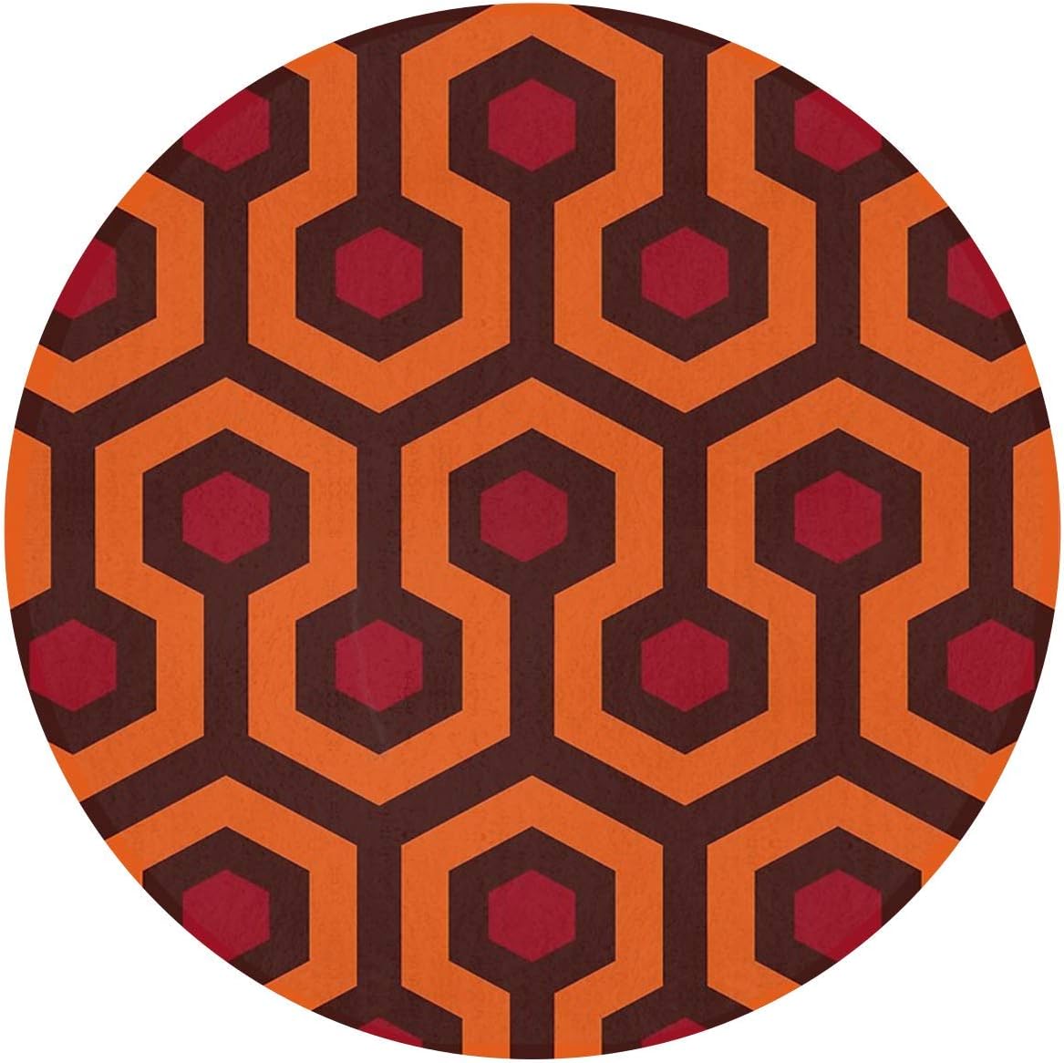 Overlook Hotel round Rug Non-Slip Machine Washable round Bath Mat Living Room Bedroom Bathroom Kitchen Soft Floor Mat Home Decor 16 Inch