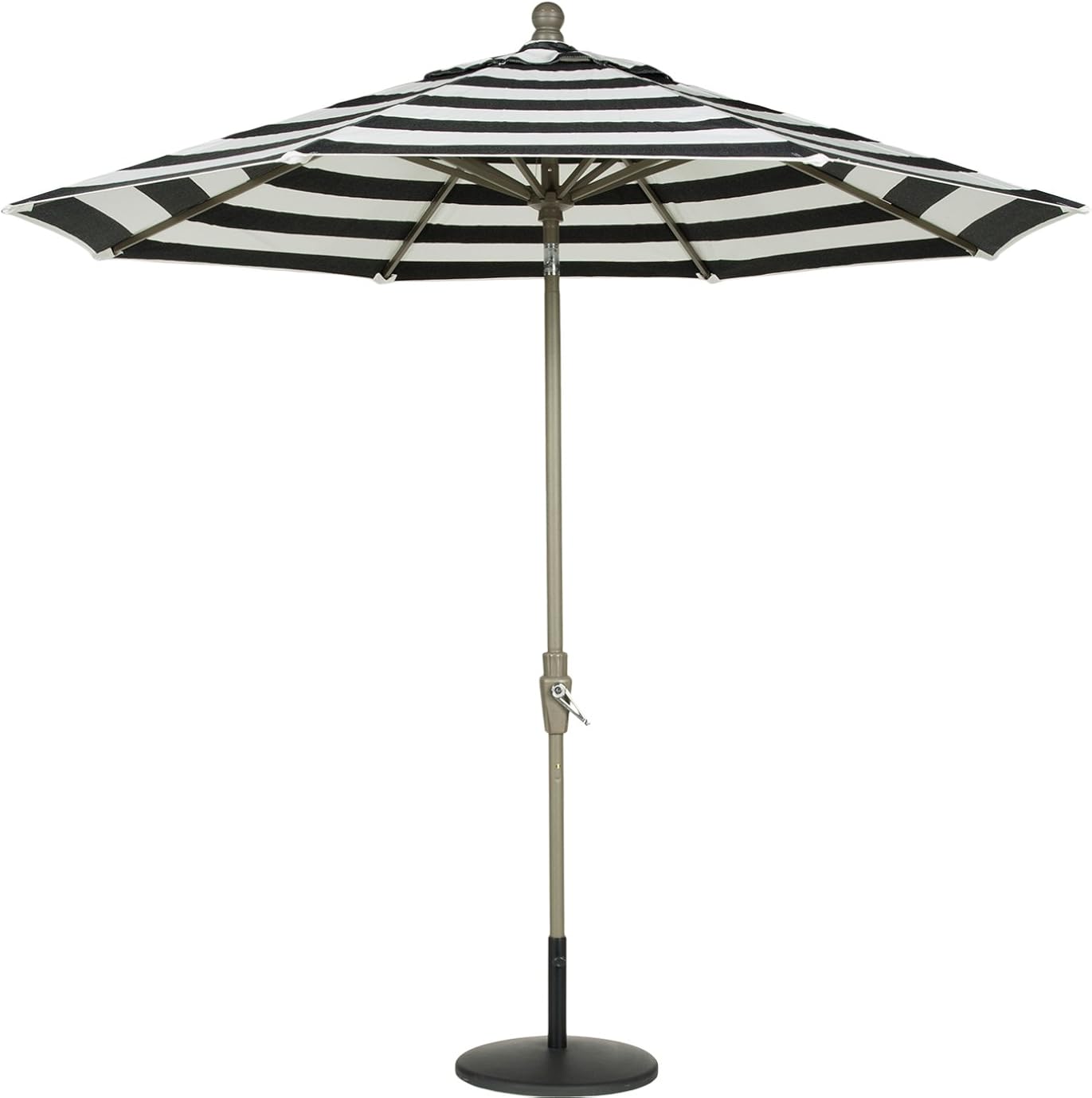 Secret Garden 9 Ft Sunbrella Steel Cord Auto Crank Tilt Market Umbrella with Collar