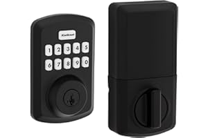 Kwikset Powerbolt 250 10-Button Keypad Matte Black Transitional Electronic Deadbolt Door Lock, Featuring Convenient Keyless Entry, Customizable User Codes and Auto-Locking