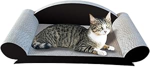 TOUCH-LOVFIN Cat Scratcher Cardboard,Cactus Cat Scratch Lounge & Cat Scratching Pad with Durable Corrugated Bed for Cats