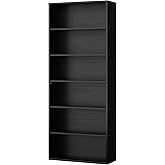Shintenchi Bookshelf,6-Tier Open Bookcase and Bookshelves,6 Shelf Display Storage Shelves Floor Standing 70.6 inches Tall Boo