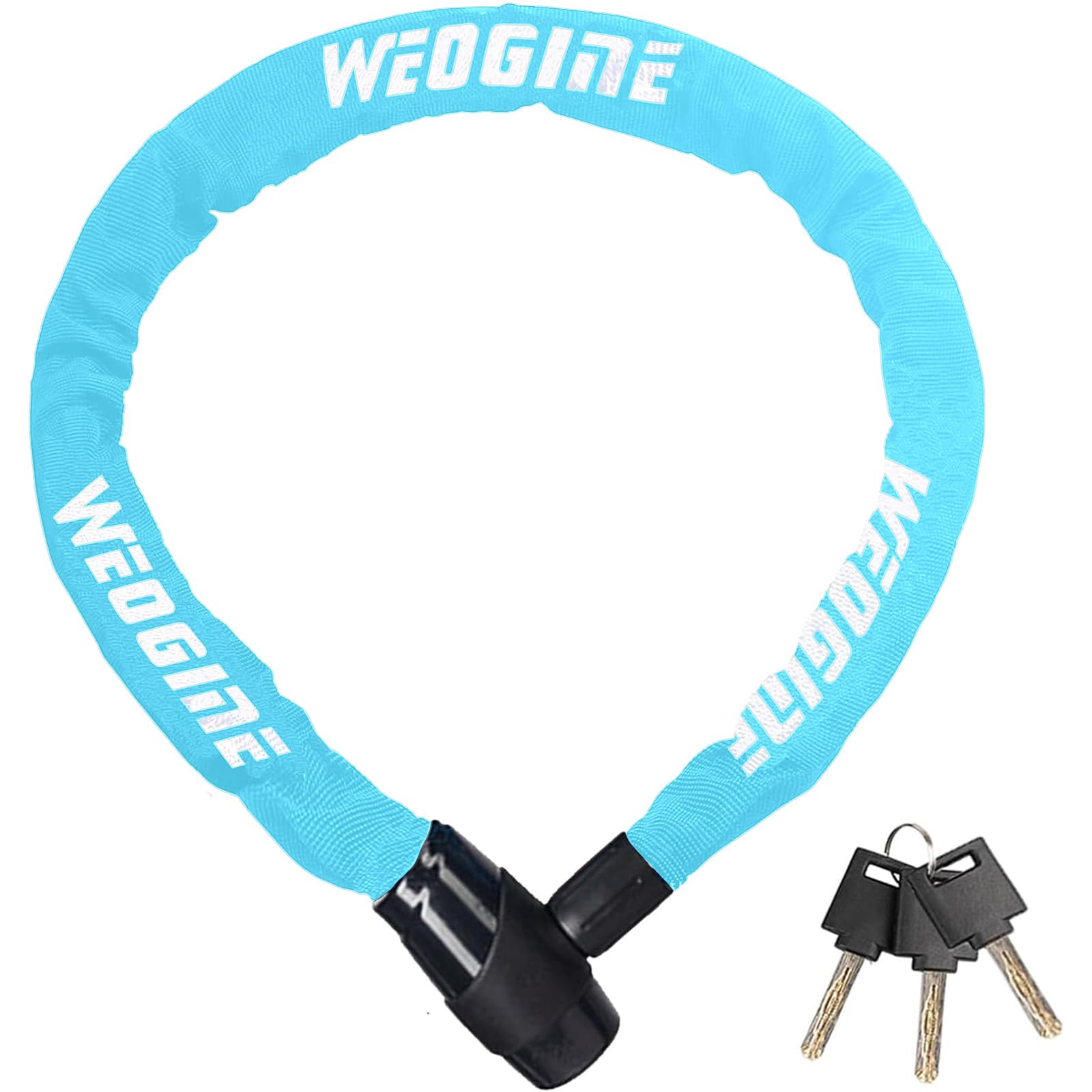 Bike Lock, Heavy Duty Anti-Theft 2.72 Ft Security Chain with 3 Keys, Waterproof for Bicycle,Scooter, Motorcycle, Door, Gate, Fence