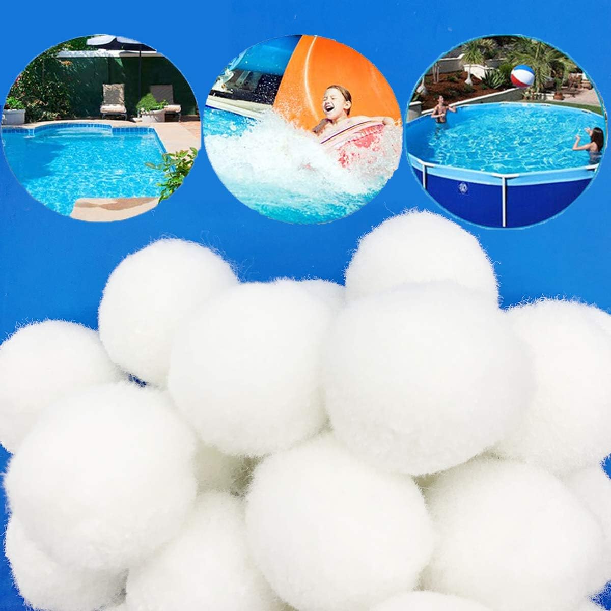TIANTIAN 700g Filterbälle Filter Balls fürglasklaresWasserim Pool