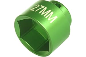 Felisbieti 27mm oil filter socket wrench tool, Aluminum alloy low profile 6-point 3/8" Drive fits Mercedes,Ford,Renault,Nissan,Dodge,Hyundai,Kia,Mini,Fiat.