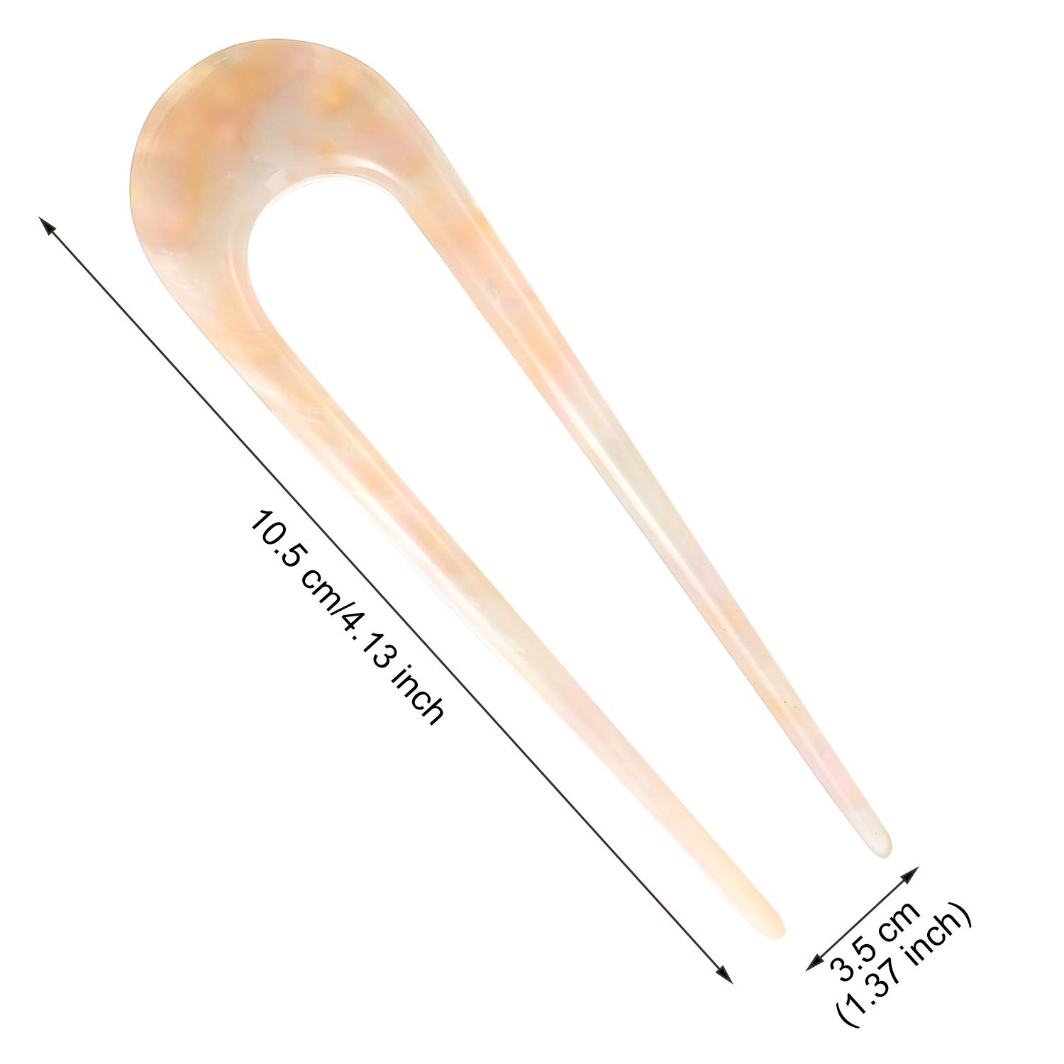 4 Pieces U Shaped Hair Pin Stick French Style U Shape Hair Clips Tortoise Shell U Sticks Pins for Women Girls Hairstyle Accessories (Red, Pink Khaki, Tortoiseshell, White Tortoiseshell) : Beauty