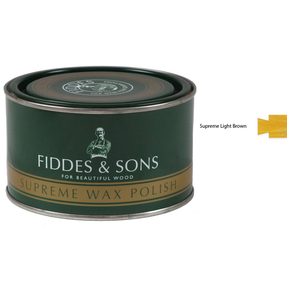 Fiddes Supreme Light Brown Wood Wax Polish/Restorer 400ml
