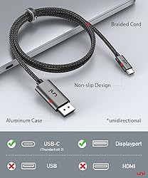 uni USB C to DisplayPort Cable for Home Office