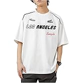 SweatyRocks Men's Loose T Shirts Half Sleeve Crew Neck Letter Graphic Tees Workout Top