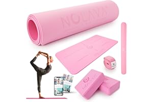 NOLAVA DESIGNS NOLAVA Yoga Mats & Complete Sets - TPE, Non-Slip, Eco-Friendly - Includes Mat, Blocks, Strap, & More (6pc or 7pc Sets) - For Pilates, Yoga & Fitness