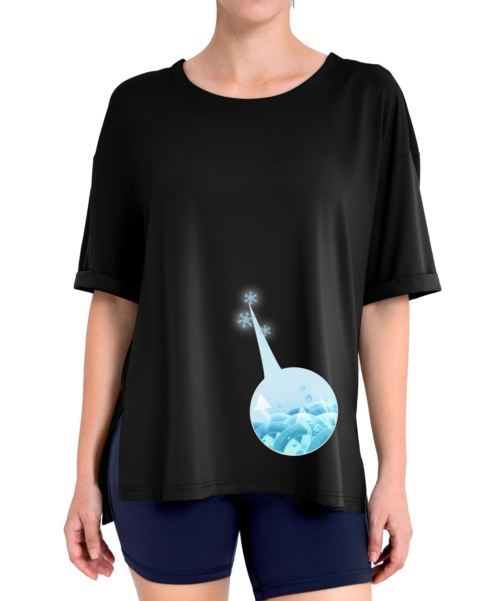 Photo 1 of *USED*
Comfy T Shirts with Breezy-Comfort Fabric Designed for Pregnant Women Perfect as Loose Fit Trendy Summer Tops for Women 2025 Black