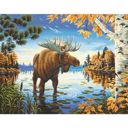 Dimensions Crafts Paintworks Paint by Numbers Kit, Majestic Moose