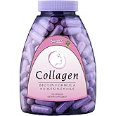 Sanar Naturals Collagen Pills with Biotin, Vitamin C - Supports Healthy Hair, Skin and Nails - Boost Hair Growth & Strong Nails - Collagen Biotin Supplement, 150 Capsules