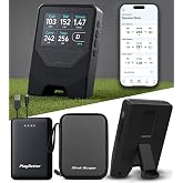 Shot Scope LM1 Portable Golf Launch Monitor PlayBetter Bundle | 3.5" Color Screen, 5HR Batt, Indoor &amp; Outdoor, Club Speed, Smash Factor, Session History | Includes 5000mAh Portable Charger