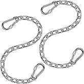 BeneLabel 2Pcs 29inch Stainless Steel Hanging Chair Chain Kit with 4 Carabiners 1000 LB Capacity Hammock Chain Extender Chain for Swing, Punching Bag, Porch Swing, Indoor & Outdoor