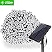 Solarmks Outdoor String Lights Solar Christmas Lights 77 ft 8 Modes 220 Led Fairy Lights Outdoor Waterproof Garden Lights for Outdoor Decoration, Ambiance lighting for Patio,Lawn, Xmas Tree(White)