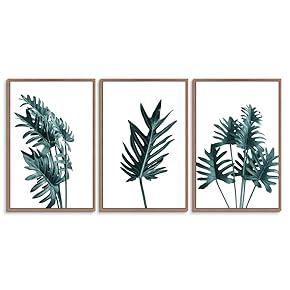 signwin 3 Piece Framed Canvas Wall Art Green...