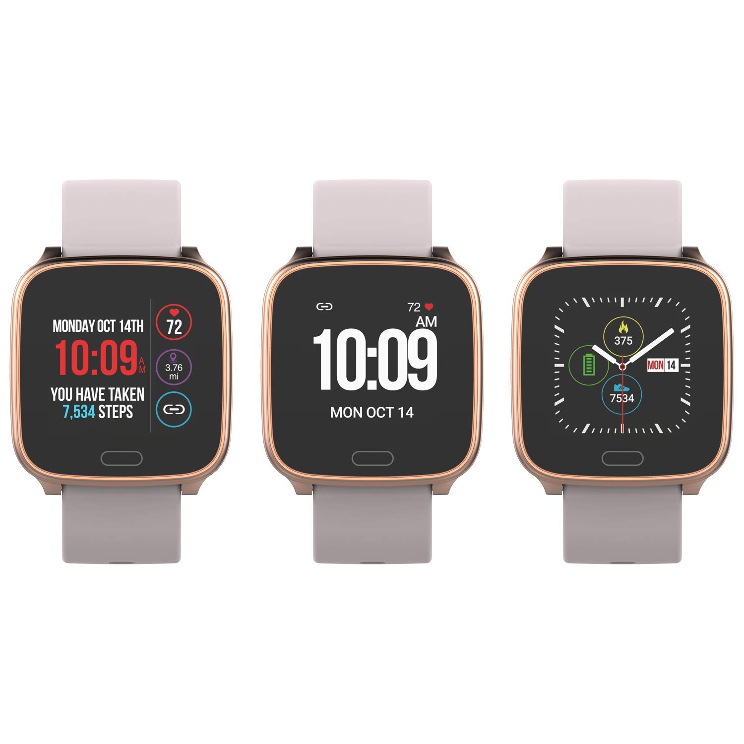 Timex iConnect by Timex Active Smartwatch with Heart Rate, Notifications & Activity Tracking 37mm – Rose Gold-Tone with Blush Resin Strap
