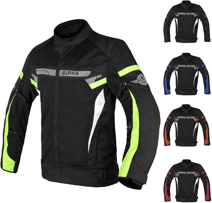 Amazon.com: ALPHA CYCLE GEAR BREATHABLE BIKERS RIDING PROTECTION MOTORCYCLE JACKET MESH CE 