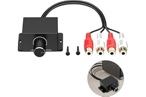 Yenblow LC1 Universal Amplifier RCA Bass Knob for Amp, Advanced Car Audio Level Controller, Car Audio Bass Control Knob, Sub Amp Volume Control Cable for Car, Motorcycle, Speakers, Home Theater